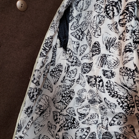 Anthropologie Elevenses Brown Echelon Ruffle Tier Peplum Jacket Size 6 - Picture 14 of 14